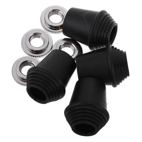 HANABASS 4 Stück Bassdrum-Kickmuttern Drum-Füße Drum-Beinstützen Bassdrum- Drum-Ständer-Zubehör Gummifüße Mit Gewinde Bassdrum-Bein Drum-Bein-Halterung Drum-Schlägel-Halter von HANABASS