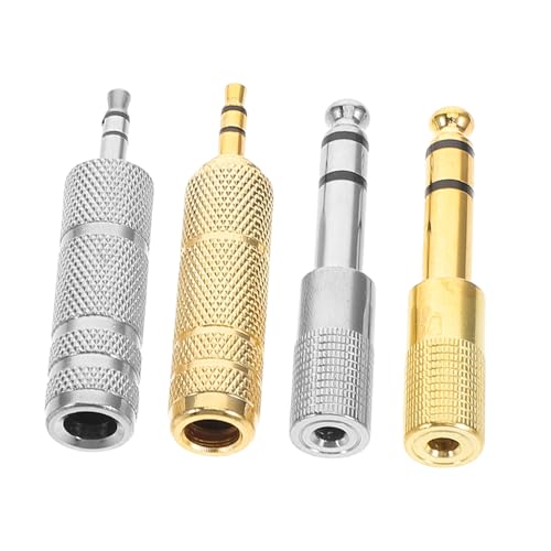 HANABASS 4 Stück Audio-Adapter Mikrofonzubehör Mikrofonadapter Adapter für Mikrofonkonverter Zubehör für Mikrofone Metall von HANABASS