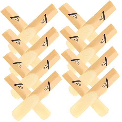 HANABASS 50 Stück Saxophonblatt ' D Ersatz Tenorsaxophon Alt-Saxophon Saxophonblätter 2.5 Instrumenten-Reparaturpads Zubehör für Altsaxophon Zubehör für Saxophone Schilf von HANABASS