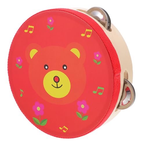 HANABASS Holzkinderglocken Musikinstrument Tamburin Trommel Handtrommel Schlaginstrumente Tamburin Musikalisches Trommel Tamburin Cartoon-Hand-Tamburin HANABASS Holzkinderglocken Musikinstrument Tamburin Trommel Handtrommel Schlaginstrumente Tamburin Musikalisches Trommel Tamburin Cartoon-Hand-Tamburin von HANABASS