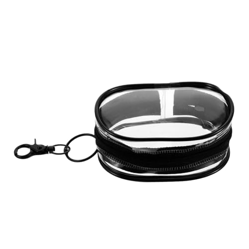 HANABASS Kletterseiltasche Konzerttasche Stadion zugelassene Tasche transparente Mini -Aufbewahrungstasche Reiseschmuckbeutel Lippenstift Tasche Mobilfunkbeutel PVC Schwarz von HANABASS