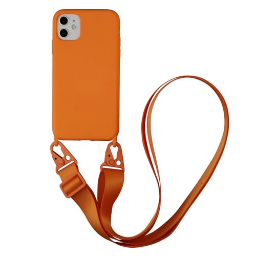 HANASE Crossbody Lanyard Handyhülle für iPhone 14 15 Pro Max 13 12 Mini 11 XR XS Plus Halsseil Halskette Riemenschnur Silikon mit Abdeckung, X5, für iPhone 14 Pro von HANASE
