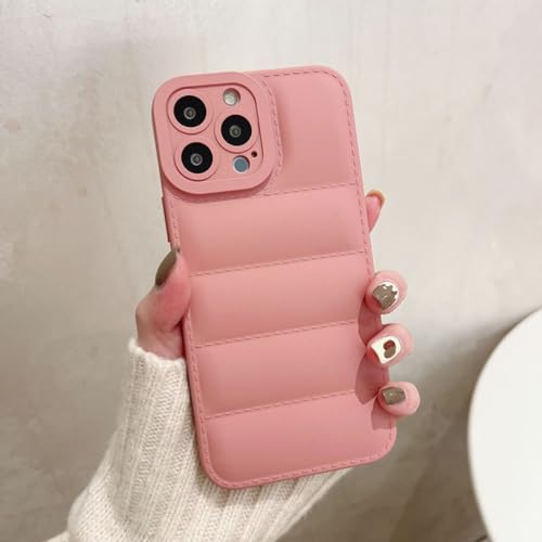 HANASE Luxuriöse weiche Daunenjacke, Puffer-Handyhülle für iPhone 14 Plus 13 12 11 Pro Max X XS XR 7 8 Plus, stoßfeste weiche Silikonhülle, Pink, für 7 Plus 8 Plus HANASE Luxuriöse weiche Daunenjacke, Puffer-Handyhülle für iPhone 14 Plus 13 12 11 Pro Max X XS XR 7 8 Plus, stoßfeste weiche Silikonhülle, Pink, für 7 Plus 8 Plus von HANASE