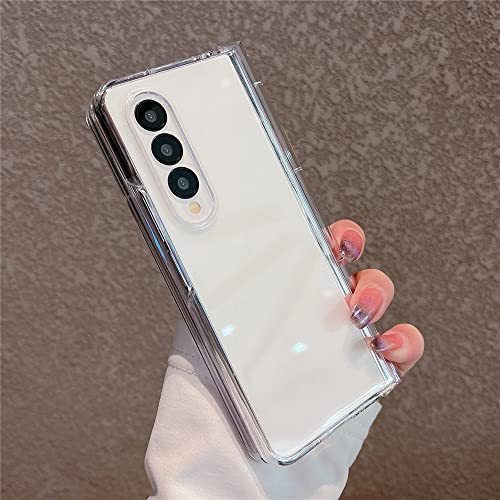HANASE Transparenter Scharnierschutz, stoßfeste Abdeckung für Samsung Galaxy Z Fold 5 4 5G ZFold3-Hüllen, HD-Hartacryl-Vollschutzabdeckung, transparent, für Z Fold 5 von HANASE