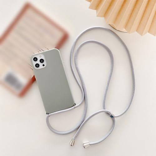 Umhängetasche mit Halskette, Trageband, Kordel, Handyhülle für Samsung Galaxy S6, S7 Edge, S8, S9, S10 Plus, S10lite, S10e Lite 5G, Softcover, grau, für S7 Umhängetasche mit Halskette, Trageband, Kordel, Handyhülle für Samsung Galaxy S6, S7 Edge, S8, S9, S10 Plus, S10lite, S10e Lite 5G, Softcover, grau, für S7 von HANASE