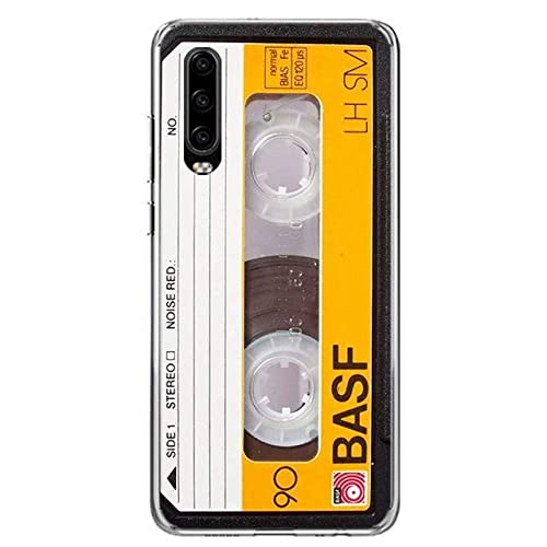 Vintage Magnetbandkassette Handyhülle für Huawei P30 P20 P40 P50 Mate 40 30 20 10 Pro P10 Cover, C2, für Huawei P30 Lite von HANASE
