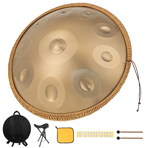 440 Hz Handpan Drum 10 Töne 22 Zoll Handpan Instrument Hand pan Music D-Moll erzeugt angenehme Resonanz Harmonic Percussion für Anfänger Sound Healing, Meditation 440 Hz Handpan Drum 10 Töne 22 Zoll Handpan Instrument Hand pan Music D-Moll erzeugt angenehme Resonanz Harmonic Percussion für Anfänger Sound Healing, Meditation von HAND-PAN