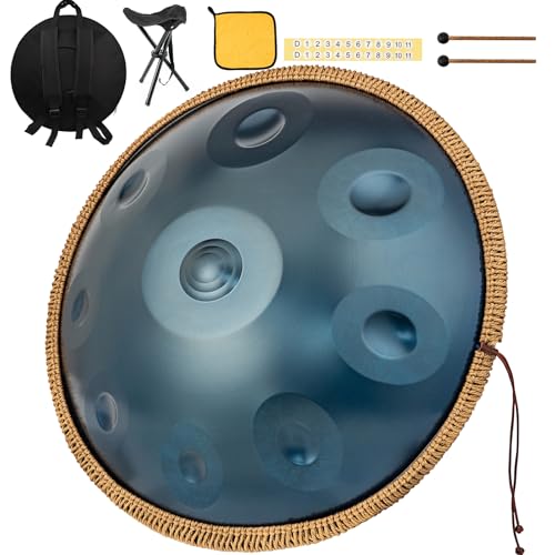 440 Hz Steel Drum 9 Töne 22 Zoll Handpan Instrument Hand pan Music D-Moll erzeugt ätherische Klänge handpan drum für Anfänger Sound Healing, Meditation, Yoga 440 Hz Steel Drum 9 Töne 22 Zoll Handpan Instrument Hand pan Music D-Moll erzeugt ätherische Klänge handpan drum für Anfänger Sound Healing, Meditation, Yoga von HAND-PAN