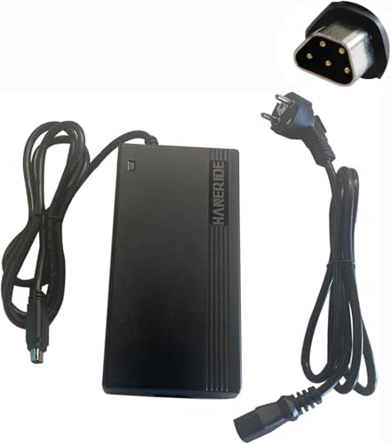HANERIDE 42V 3A Ladegerät 5PIN für Fischer E-Bike 36V akku ETD/ETH 1801, Terra 2.0/ Phylion JCEB mit Trapezstecker (42V 3A) von HANERIDE