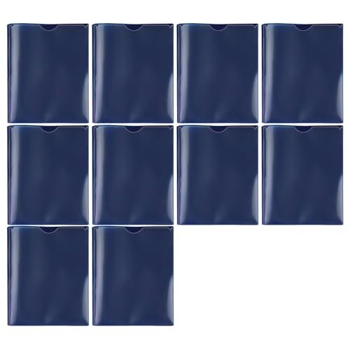 HANGELI 10 x 2 Taschenordner mit Visitenkartenhalter, zwei Taschenordner mit 3 Zinken, Briefgröße, Papierordner für Büro von HANGELI
