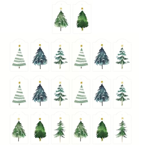 HANGELI 20 Stück Weihnachtsbaum-Etiketten mit Loch für Weihnachtsgeschenke HANGELI 20 Stück Weihnachtsbaum-Etiketten mit Loch für Weihnachtsgeschenke von HANGELI