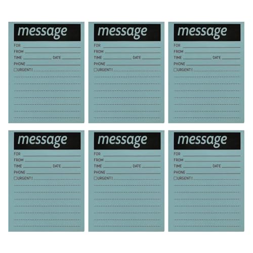 HANGELI 300 Blatt Haftnotizen Nachrichtenblock für Telefonanrufe, Notizen und Memos, selbstklebendes Notizpapier, 50 Blatt/Block liniert von HANGELI