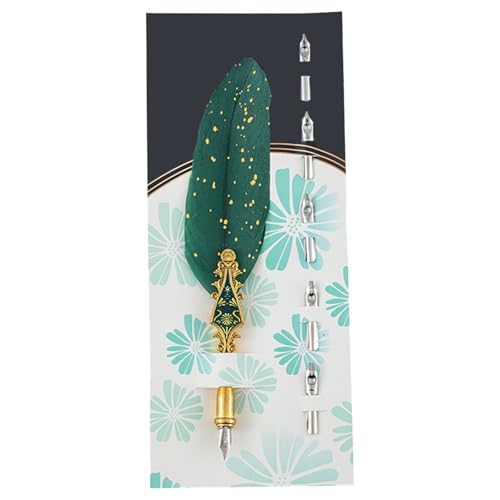 HANGELI Antike Dip Pen mit 5 austauschbaren Spitzen zum Schreiben, Zeichnen, Hochzeitseinladung, Vintage Dip Pen für Anfänger Kinder HANGELI Antike Dip Pen mit 5 austauschbaren Spitzen zum Schreiben, Zeichnen, Hochzeitseinladung, Vintage Dip Pen für Anfänger Kinder von HANGELI