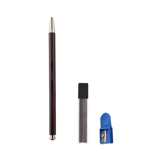 HANGELI Automatischer Tintenloser Stift aus Metall mit Spitzer und Nachfüllungen, Metall-Druckbleistift für Schüler, Schreiben, Zeichnen, Skizzieren HANGELI Automatischer Tintenloser Stift aus Metall mit Spitzer und Nachfüllungen, Metall-Druckbleistift für Schüler, Schreiben, Zeichnen, Skizzieren von HANGELI