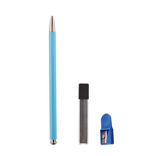 HANGELI Automatischer Tintenloser Stift aus Metall mit Spitzer und Nachfüllungen, Metall-Druckbleistift für Schüler, Schreiben, Zeichnen, Skizzieren HANGELI Automatischer Tintenloser Stift aus Metall mit Spitzer und Nachfüllungen, Metall-Druckbleistift für Schüler, Schreiben, Zeichnen, Skizzieren von HANGELI