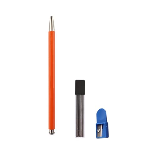 HANGELI Automatischer Tintenloser Stift aus Metall mit Spitzer und Nachfüllungen, Metall-Druckbleistift für Schüler, Schreiben, Zeichnen, Skizzieren HANGELI Automatischer Tintenloser Stift aus Metall mit Spitzer und Nachfüllungen, Metall-Druckbleistift für Schüler, Schreiben, Zeichnen, Skizzieren von HANGELI