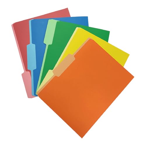 HANGELI Bunte Papiermappen, seitlich geschnittene Aktenhüllen für Dateien, Berichte, Projekte, Präsentationen, 100 Stück HANGELI Bunte Papiermappen, seitlich geschnittene Aktenhüllen für Dateien, Berichte, Projekte, Präsentationen, 100 Stück von HANGELI