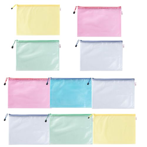 HANGELI Dokumententasche mit Reißverschluss, 34 x 24 cm, PVC, wasserabweisend, für Büro, Schule, 10 Stück HANGELI Dokumententasche mit Reißverschluss, 34 x 24 cm, PVC, wasserabweisend, für Büro, Schule, 10 Stück von HANGELI