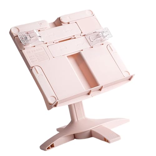 HANGELI Faltbarer Buchständer zum Lesen, Winkel höhenverstellbarer Buchhalter mit Büroklammer für Lehrbuch, Kochbücher, Tablet HANGELI Faltbarer Buchständer zum Lesen, Winkel höhenverstellbarer Buchhalter mit Büroklammer für Lehrbuch, Kochbücher, Tablet von HANGELI