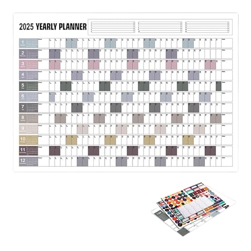 HANGELI Jahresplaner 2025, Kalender, Familienplaner, Kalender 2025, Jahresplaner, Kalender, 74 x 52 cm, von 01.2025-12.2025 HANGELI Jahresplaner 2025, Kalender, Familienplaner, Kalender 2025, Jahresplaner, Kalender, 74 x 52 cm, von 01.2025-12.2025 von HANGELI