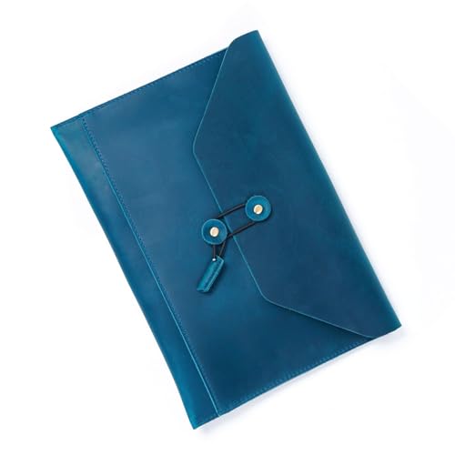 HANGELI Leder Aktenordner Multifunktionale Dokumententasche mit mehreren Kartenfächern und Schnurverschluss, Leder Laptop Sleeve Case HANGELI Leder Aktenordner Multifunktionale Dokumententasche mit mehreren Kartenfächern und Schnurverschluss, Leder Laptop Sleeve Case von HANGELI