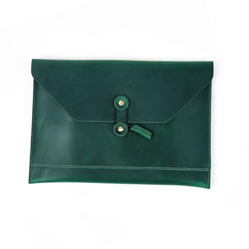 HANGELI Leder Aktenordner Multifunktionale Dokumententasche mit mehreren Kartenfächern und Schnurverschluss, Leder Laptop Sleeve Case HANGELI Leder Aktenordner Multifunktionale Dokumententasche mit mehreren Kartenfächern und Schnurverschluss, Leder Laptop Sleeve Case von HANGELI