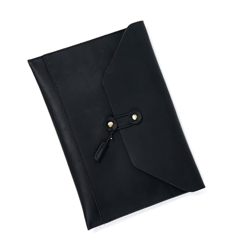 HANGELI Leder Aktenordner Multifunktionale Dokumententasche mit mehreren Kartenfächern und Schnurverschluss, Leder Laptop Sleeve Case HANGELI Leder Aktenordner Multifunktionale Dokumententasche mit mehreren Kartenfächern und Schnurverschluss, Leder Laptop Sleeve Case von HANGELI