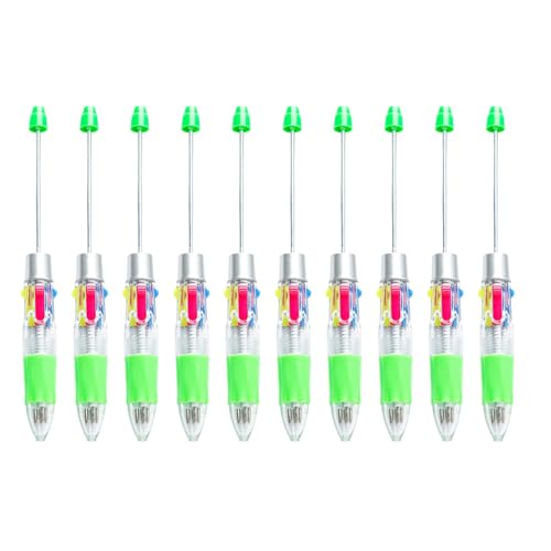 HANGELI Mehrfarbiger Kugelschreiber, 4 Farben in 1, Perlenstift, 4 Farben in 1, einziehbarer Kugelschreiber für Schüler und Lehrer, 10 Stück HANGELI Mehrfarbiger Kugelschreiber, 4 Farben in 1, Perlenstift, 4 Farben in 1, einziehbarer Kugelschreiber für Schüler und Lehrer, 10 Stück von HANGELI