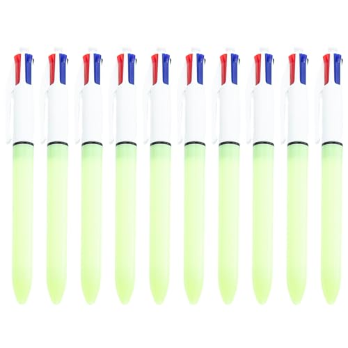 HANGELI Mehrfarbiger Kugelschreiber, 4-in-1-Kugelschreiber, einziehbarer Kugelschreiber für Planer, Kalender, Tagebuch, Notizen, 1,0 mm, 10 Stück HANGELI Mehrfarbiger Kugelschreiber, 4-in-1-Kugelschreiber, einziehbarer Kugelschreiber für Planer, Kalender, Tagebuch, Notizen, 1,0 mm, 10 Stück von HANGELI