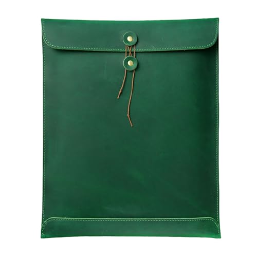 HANGELI Multifunktionale Dokumententasche aus PU-Leder, mit Kordelverschluss, Laptophülle, Briefform, Aktenordner HANGELI Multifunktionale Dokumententasche aus PU-Leder, mit Kordelverschluss, Laptophülle, Briefform, Aktenordner von HANGELI