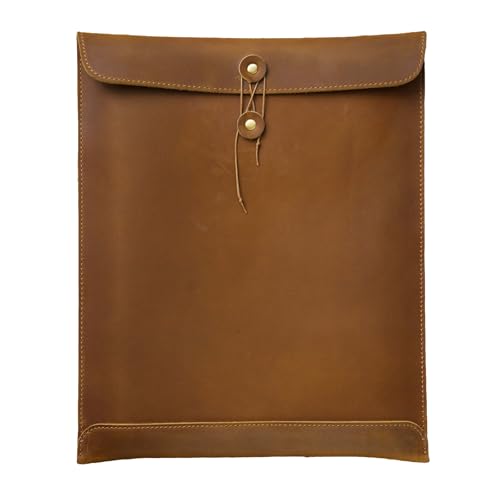 HANGELI Multifunktionale Dokumententasche aus PU-Leder, mit Kordelverschluss, Laptophülle, Briefform, Aktenordner HANGELI Multifunktionale Dokumententasche aus PU-Leder, mit Kordelverschluss, Laptophülle, Briefform, Aktenordner von HANGELI