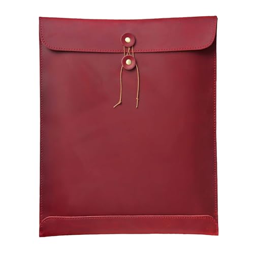 HANGELI Multifunktionale Dokumententasche aus PU-Leder, mit Kordelverschluss, Laptophülle, Briefform, Aktenordner HANGELI Multifunktionale Dokumententasche aus PU-Leder, mit Kordelverschluss, Laptophülle, Briefform, Aktenordner von HANGELI