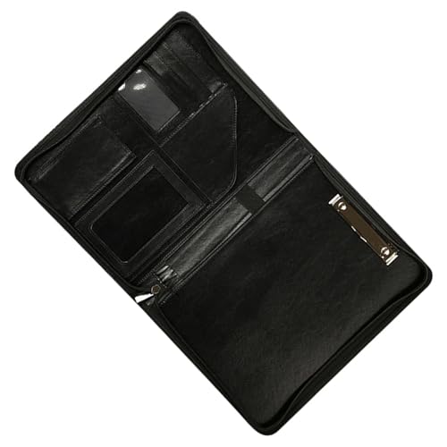 HANGELI Multifunktionale Konferenzmappe mit Reißverschluss, Leder, Business-Dateimappe mit Tasche, Kartenhalter, Stiftschlitz, Klemmbrett HANGELI Multifunktionale Konferenzmappe mit Reißverschluss, Leder, Business-Dateimappe mit Tasche, Kartenhalter, Stiftschlitz, Klemmbrett von HANGELI