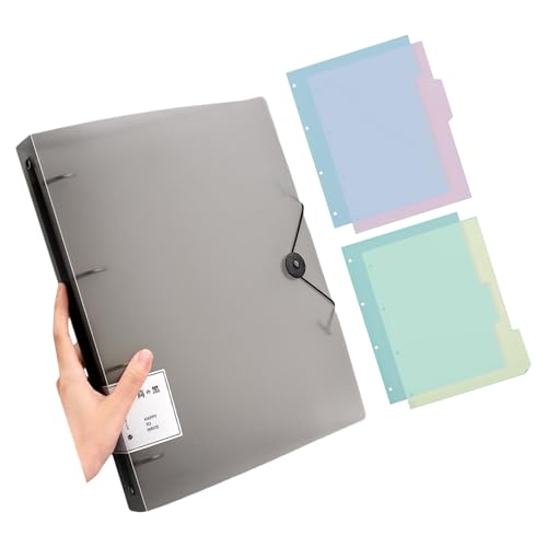 HANGELI Ordner mit 4 Ringen, Briefformat, hält bis zu 220 Blatt, Dokumenten-Organizer, wasserabweisend, zur Aufbewahrung und Organisation von Dateien HANGELI Ordner mit 4 Ringen, Briefformat, hält bis zu 220 Blatt, Dokumenten-Organizer, wasserabweisend, zur Aufbewahrung und Organisation von Dateien von HANGELI
