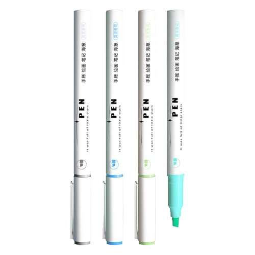 HANGELI Textmarker-Set, Textmarker, Bibelmarker, Keilspitze, Textmarker zum Lernen und Arbeiten, 4 Stück HANGELI Textmarker-Set, Textmarker, Bibelmarker, Keilspitze, Textmarker zum Lernen und Arbeiten, 4 Stück von HANGELI