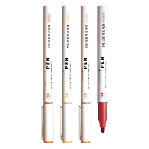 HANGELI Textmarker-Set, Textmarker, Bibelmarker, Keilspitze, Textmarker zum Lernen und Arbeiten, 4 Stück HANGELI Textmarker-Set, Textmarker, Bibelmarker, Keilspitze, Textmarker zum Lernen und Arbeiten, 4 Stück von HANGELI