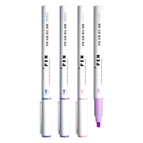 HANGELI Textmarker-Set, Textmarker, Bibelmarker, Keilspitze, Textmarker zum Lernen und Arbeiten, 4 Stück HANGELI Textmarker-Set, Textmarker, Bibelmarker, Keilspitze, Textmarker zum Lernen und Arbeiten, 4 Stück von HANGELI