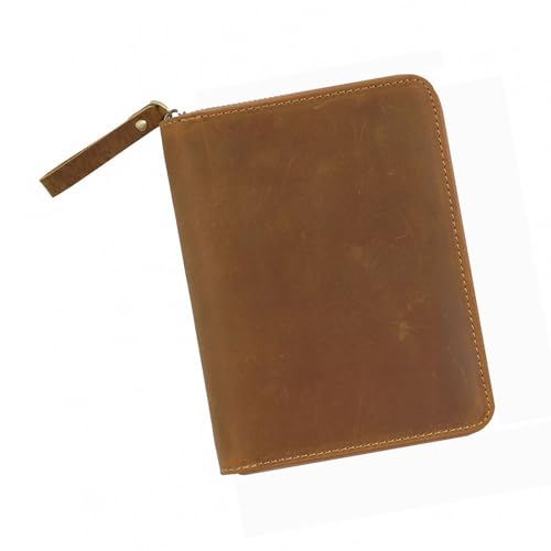 HANGELI Vintage-Ledereinband mit Reißverschluss für 8,9 x 14,9 cm große Taschenfeld-Notizblöcke, Leder-Tagebuch-Schutzhülle HANGELI Vintage-Ledereinband mit Reißverschluss für 8,9 x 14,9 cm große Taschenfeld-Notizblöcke, Leder-Tagebuch-Schutzhülle von HANGELI