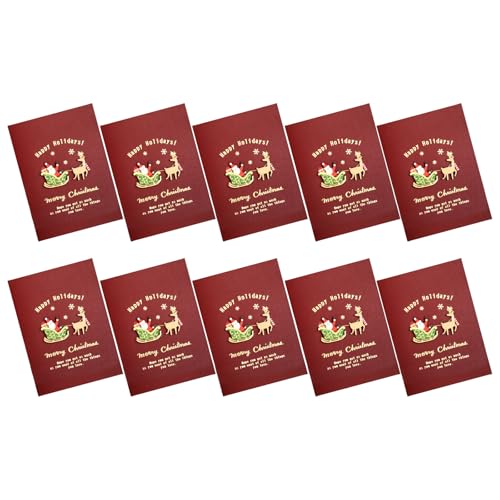 HANGELI Weihnachtskarten mit Umschlag und Briefpapier, Weihnachtsgrußkarte, Winterurlaub, Grußkarte, Neujahrskarte, 10 Stück HANGELI Weihnachtskarten mit Umschlag und Briefpapier, Weihnachtsgrußkarte, Winterurlaub, Grußkarte, Neujahrskarte, 10 Stück von HANGELI