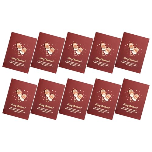HANGELI Weihnachtskarten mit Umschlag und Briefpapier, Weihnachtsgrußkarte, Winterurlaub, Grußkarte, Neujahrskarte, 10 Stück HANGELI Weihnachtskarten mit Umschlag und Briefpapier, Weihnachtsgrußkarte, Winterurlaub, Grußkarte, Neujahrskarte, 10 Stück von HANGELI