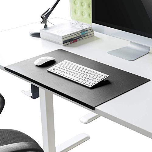 Komfortable Schreibtischunterlage mit Kantenschutz, für Büro, Zuhause, großes Schreibtisch-Organizer-Pad, wasserdicht, rutschfest, kann zugeschnitten werden, 80 x 40 cm, schwarz von HANHAN