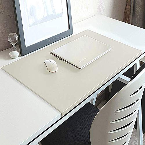 Multifunktionale Schreibtischunterlage für Büro/Laptop, Tastatur-Matte, große Schreibtischunterlage mit rutschfestem Kantenschutz, Schreibmatte, glattes Gaming-Pad, 80 x 40 cm, weiß von HANHAN