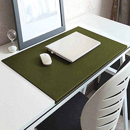 Multifunktionale Schreibtischunterlage für Büro/Laptop, Tastaturmatte, große Schreibtischunterlage mit rutschfestem Kantenschutz, Schreibmatte, glattes Gaming-Pad, 60 x 40 cm, grün von HANHAN