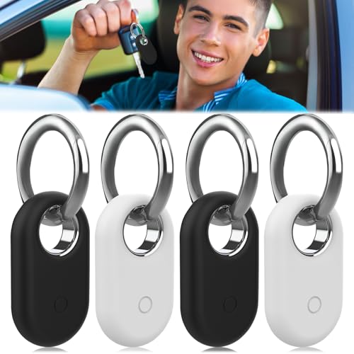HANIUTTY Hülle für Samsung Galaxy SmartTag 2, 4 Stück Stoßfeste Silikon Anti-Kratz Tragbar Locator Tracker Hülle mit Schlüsselanhänger für Samsung Galaxy Smarttag 2 Case von HANIUTTY