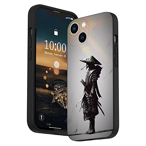 Kompatibel für iPhone 14 Hülle, leistungsstarke japanische Samurai iPhone Hülle Fallschutz schlank stoßfest TPU Hülle Geschenk für Männer Frauen von HANLINZHIYA