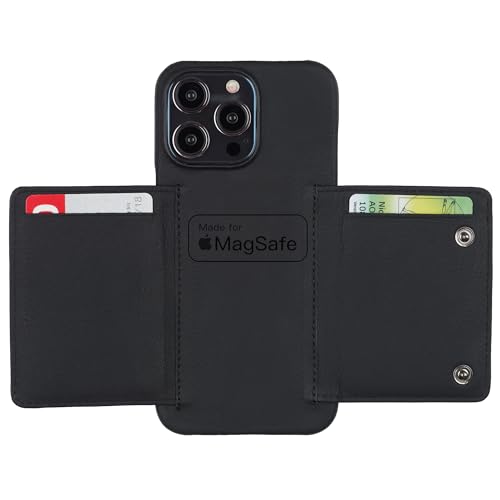 HANS/SON Echt-Leder-Handyhülle für iPhone 15 Pro Max – Falthülle mit 4 Kartenfächern, Magsafe kompatibel, stoßfest, perfekte Passform, 6,69 Zoll – Schwarz HANS/SON Echt-Leder-Handyhülle für iPhone 15 Pro Max – Falthülle mit 4 Kartenfächern, Magsafe kompatibel, stoßfest, perfekte Passform, 6,69 Zoll – Schwarz von HANS/SON