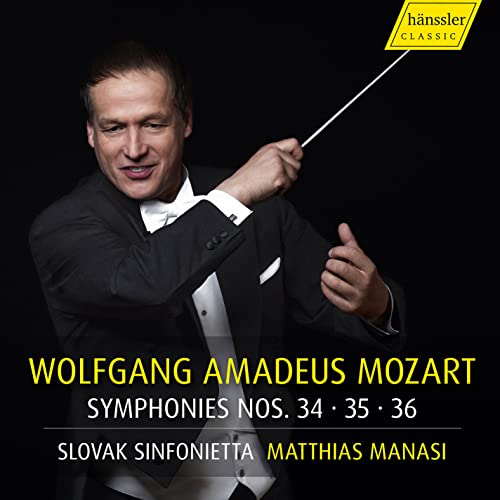 Matthias Manasi-Mozart Sinfonien 34,35 von HANSSLER CLASSIC