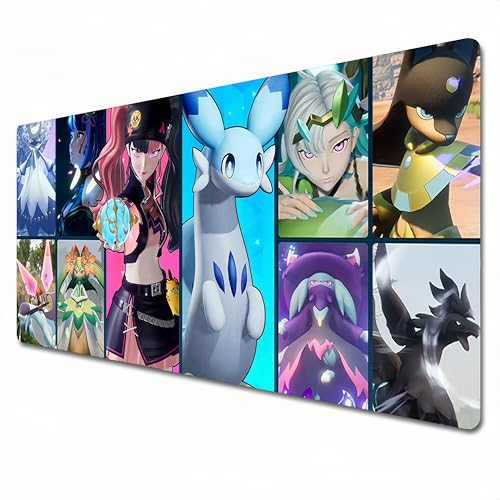 HANSUFEN Palworld Mauspad, XL blau große Größe Gaming Mauspad 800 * 300 genähte Kante und Schreibtischunterlage für Zuhause und Büro. (XL) von HANSUFEN