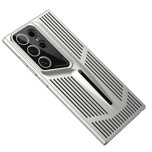 HAO RIYLN Ultradünne Schutzhülle für Samsung Galaxy S24 Ultra/S24 Plus/S24, Objektivschutz, Wärmeableitung, Handyhülle, galvanisiert, taschenfreundlich, Silber, S24 Ultra 17,7 cm (6,8 Zoll) von HAO RIYLN