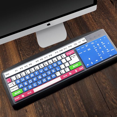 DüNn Tastaturschutz Universal Tastatur Schutzfolie Tastatur SchutzhüLle Silikon Tastaturabdeckung Universal Wasserdichter,Staubdichter Tastaturschutzfilm FüR Desktop-Computertastaturen (Bunt) von HAOBIN